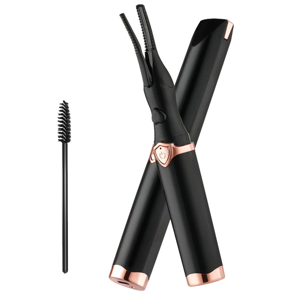 1Pc 2 In 1 Clip Comb Heated Eyelash Curler Electric Mini Lash Curler Natural Eye Lash Makeup Tool With 3 Temp Settings 15Mins Shutdown