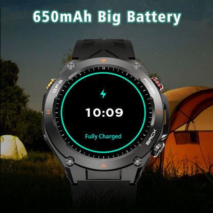 SENBONO GPS Smart Watch Men 1.45" HD Built-In GPS Altimeter Barometer Compass AI Voice