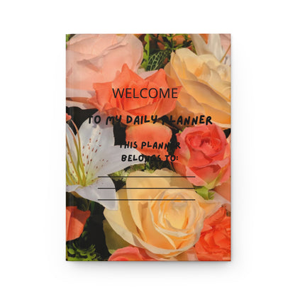 Colorful Floral Daily Planner Hardcover Journal