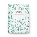 My Daily Planner Hardcover Journal – Teal Paisley Floral Design