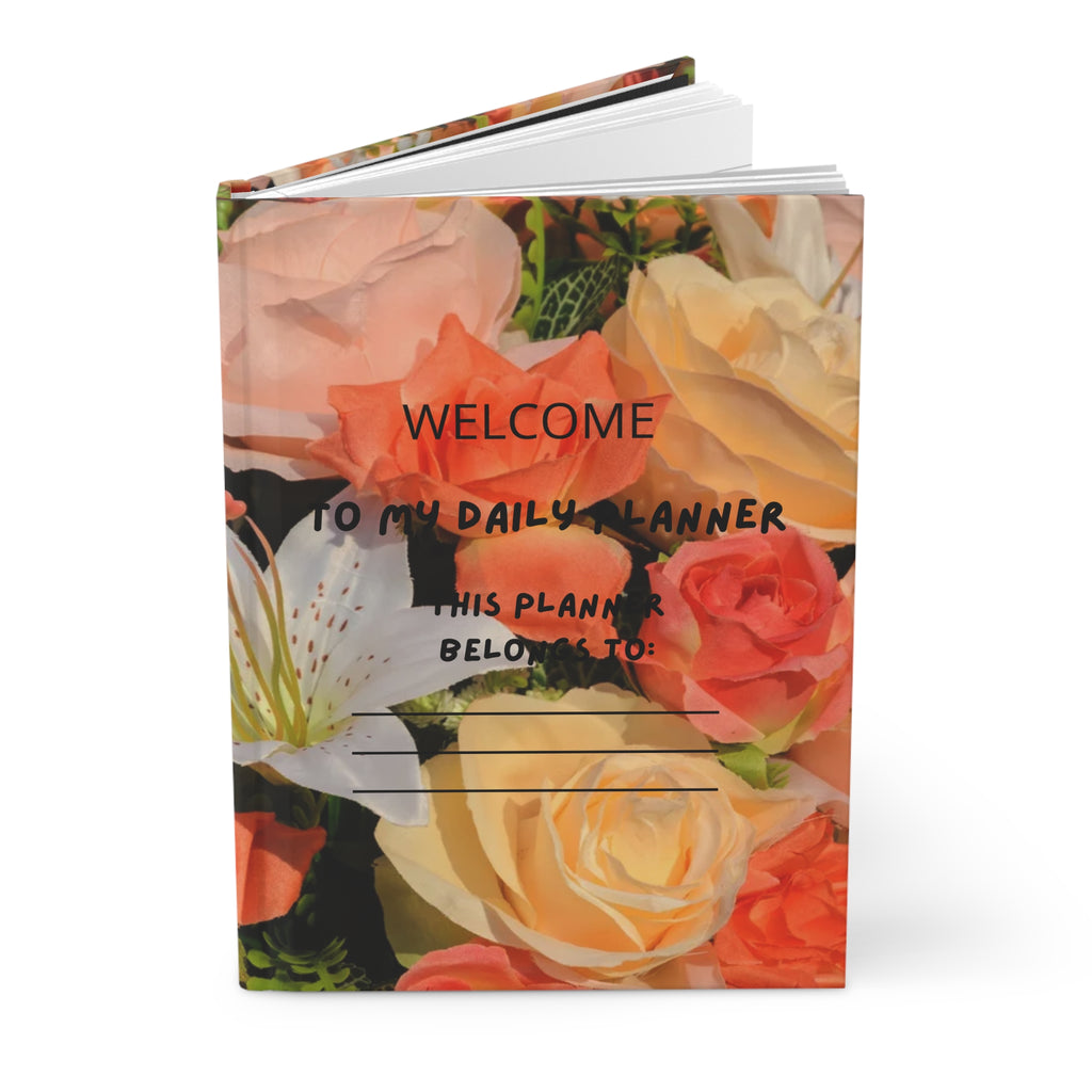 Colorful Floral Daily Planner Hardcover Journal