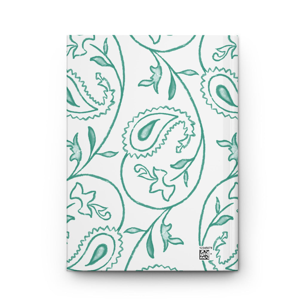 My Daily Planner Hardcover Journal – Teal Paisley Floral Design