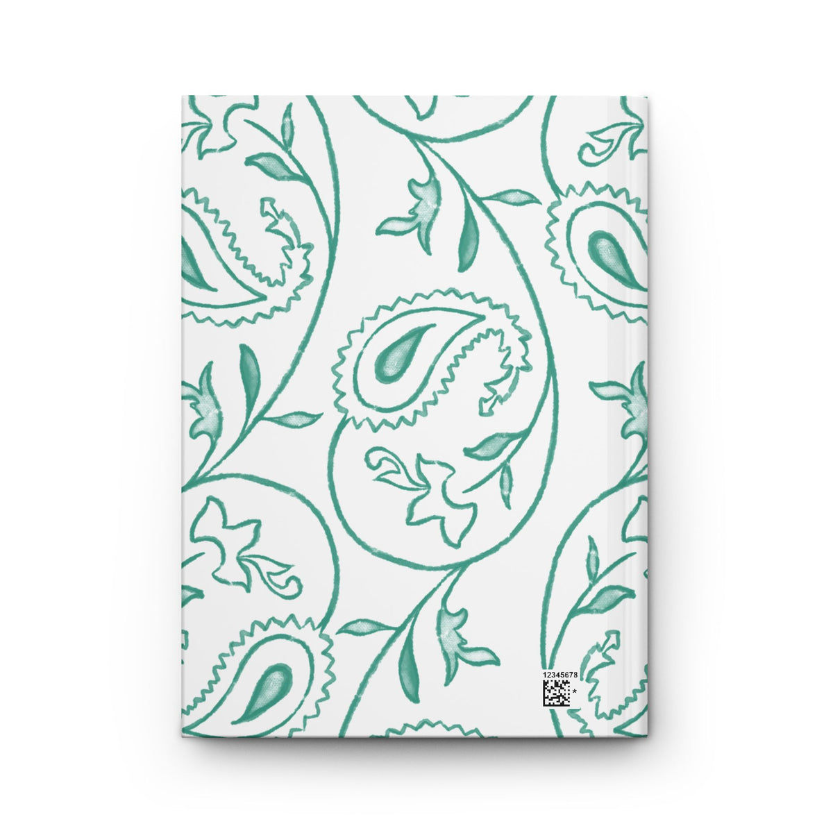 My Daily Planner Hardcover Journal – Teal Paisley Floral Design