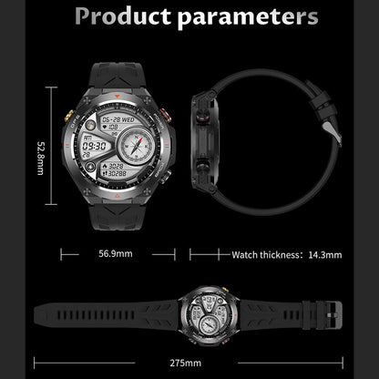 SENBONO GPS Smart Watch Men 1.45" HD Built-In GPS Altimeter Barometer Compass AI Voice