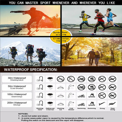 Men's Waterproof Digital Sports Watch Military Tactical LED Backlight Wristwatch