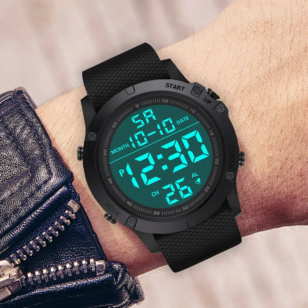 Men's Waterproof Digital Sports Watch Military Tactical LED Backlight Wristwatch
