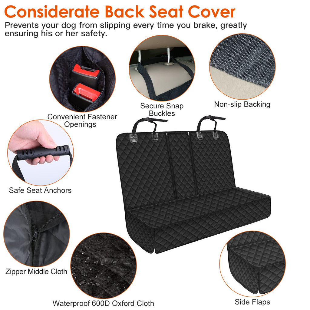 Dog Car Seat Cover Waterproof Back Seat Cover With Dog Seat Belt For Car Truck SUV