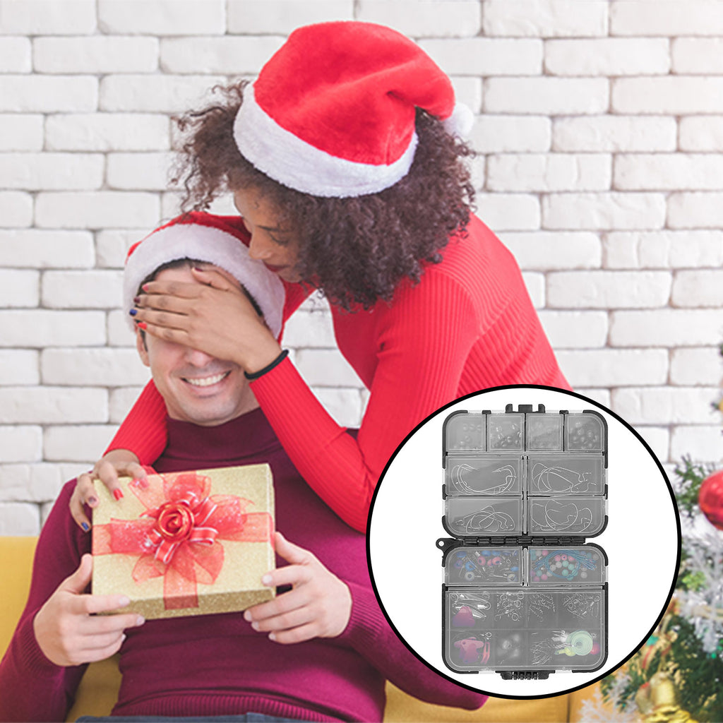 188Pcs Fishing Accessory Kit Portable Fishing Set Including Jig Hooks Sinker Weights Spoon Lure Removable Split Shot With Tackle Box