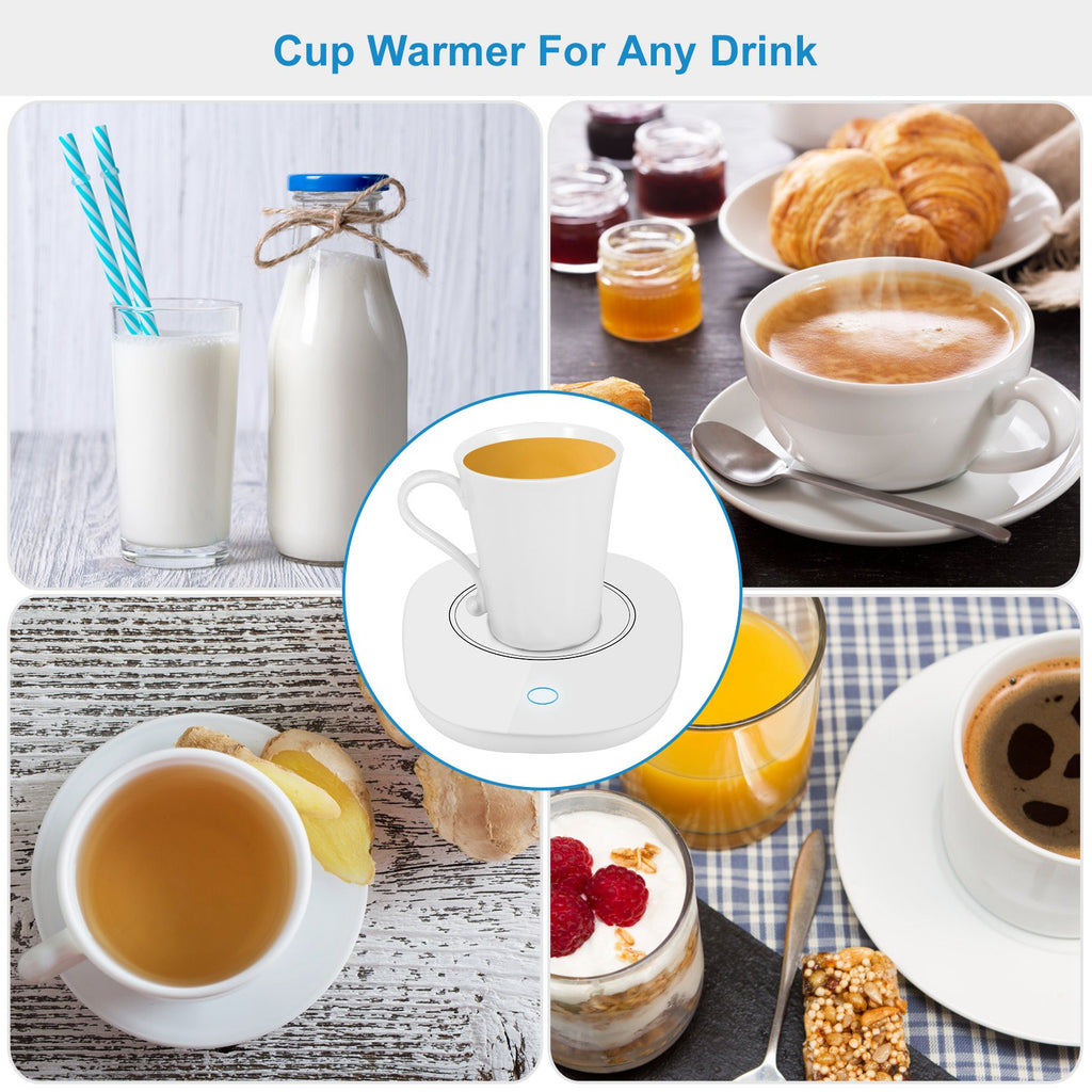 1Pc Coffee Cup Warmer Auto Shut Off- Coffee Tea Milk Electric Heater Pad Office Home Desk Electric Beverage Warmer Mat