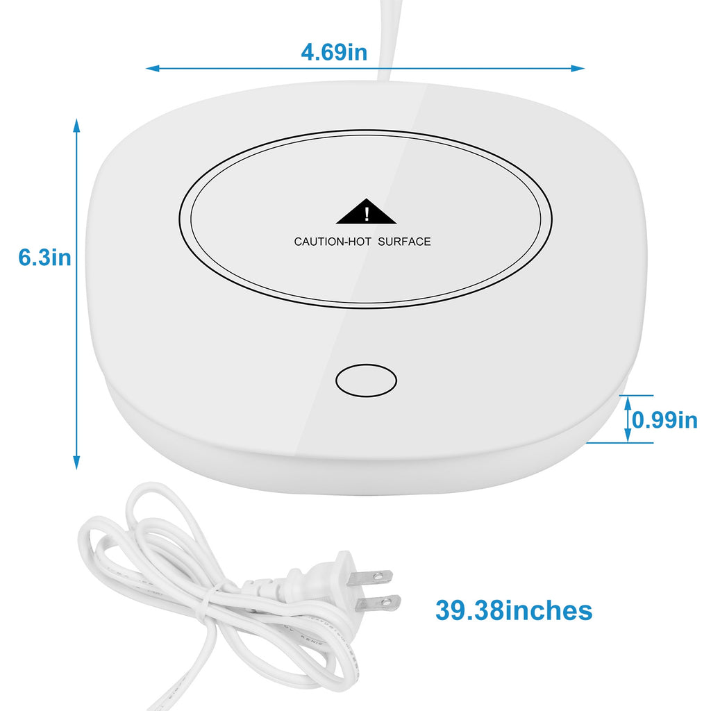 1Pc Coffee Cup Warmer Auto Shut Off- Coffee Tea Milk Electric Heater Pad Office Home Desk Electric Beverage Warmer Mat